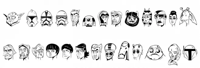 starbats خط أحرف صغيرة