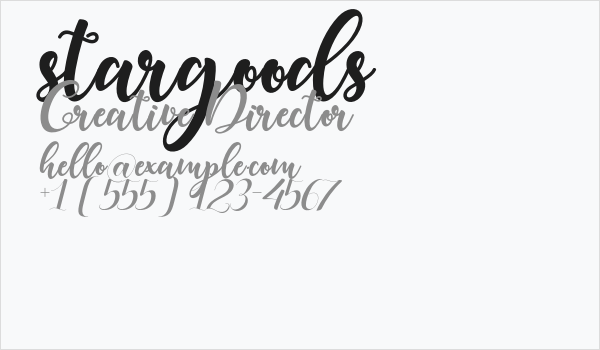 stargoods Business Card