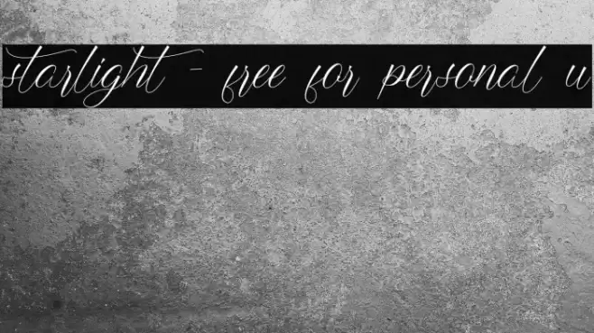 starlight - free for personal u Font examples