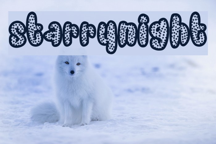 starrynight Font examples