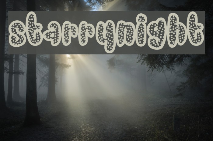 starrynight Font examples