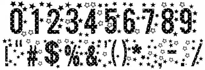 stars TFB Font OTHER CHARS