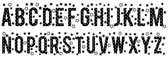 stars TFB Font LOWERCASE