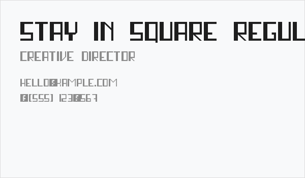 stay in square Regular Business Card