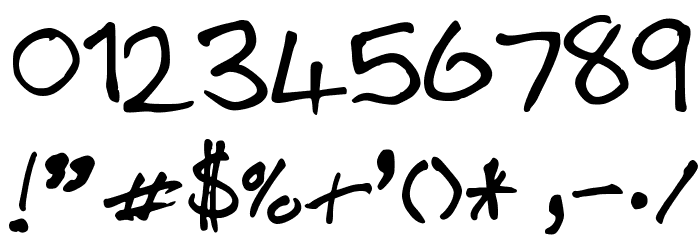steelgohsts handwriting Font OTHER CHARS