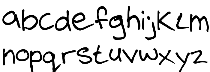 steelgohsts handwriting Font LOWERCASE