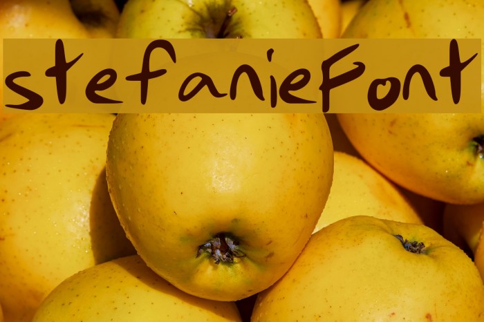 stefanieFont Font examples