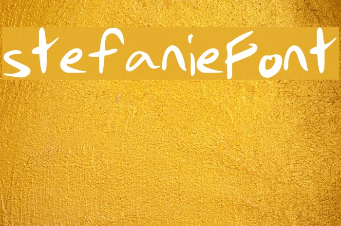stefanieFont Font examples