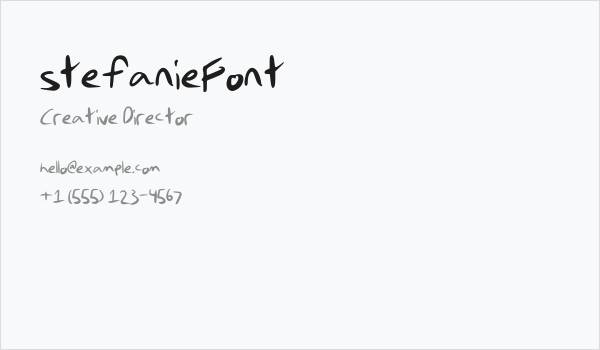 stefanieFont Business Card