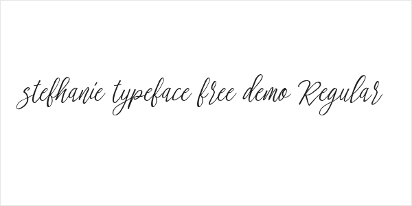 stefhanie typeface free demo Regular Logo