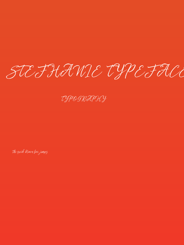 stefhanie typeface free demo Regular Poster