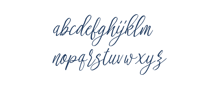 stefhanie typeface free demo Regular Lowercase