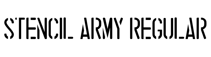stencil army Regular  नि: शुल्क फ़ॉन्ट्स डाउनलोड