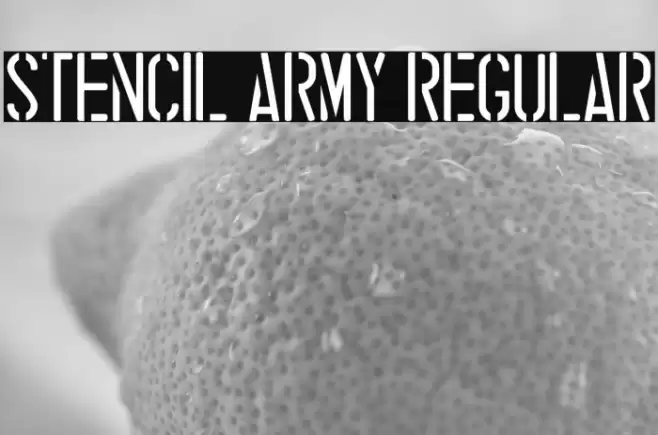 stencil army Regular Font examples