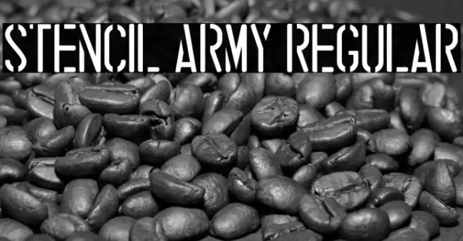 stencil army Regular Font examples