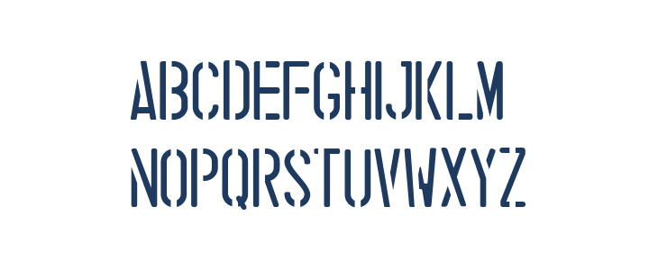 stencil army Regular Lowercase