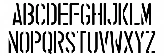stencil army Regular フォント 小文字