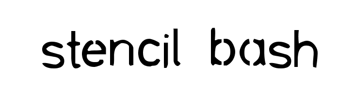 stencil bash  font caratteri gratis