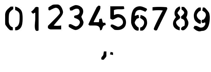stencil bash Font OTHER CHARS