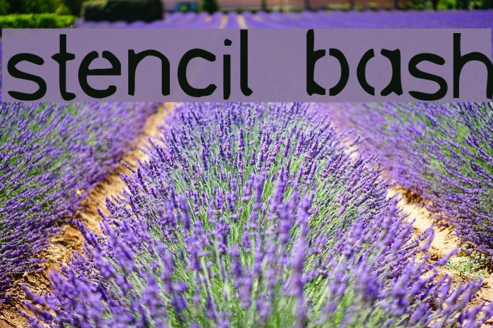 stencil bash Font examples