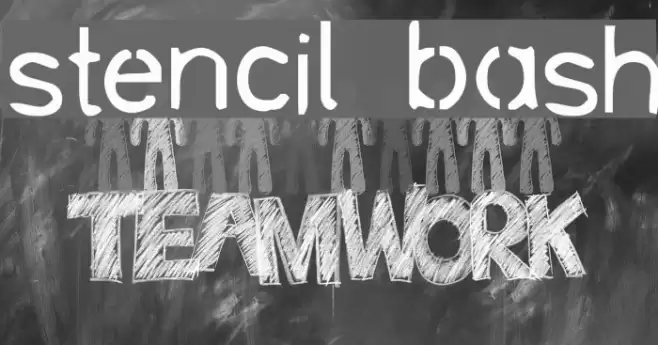 stencil bash Font examples