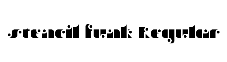 stencil funk Regular  Frei Schriftart Herunterladen