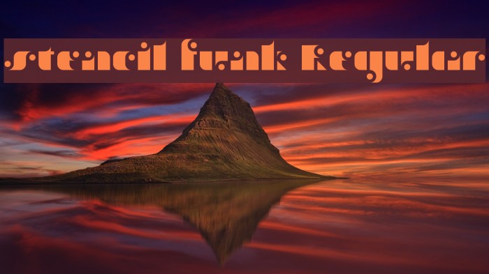 stencil funk Regular Font examples