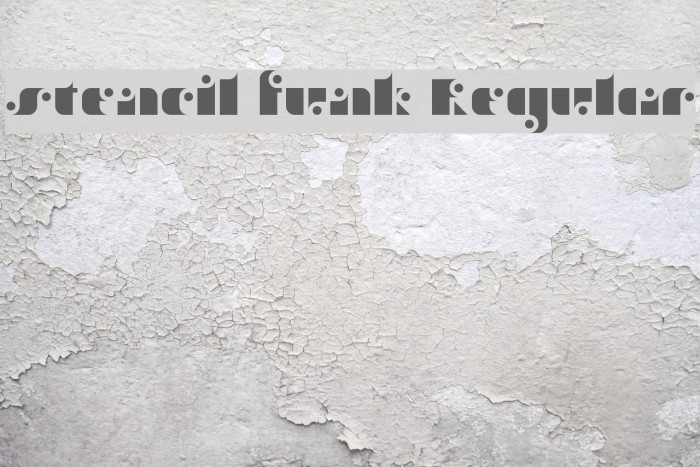 stencil funk Regular Font examples