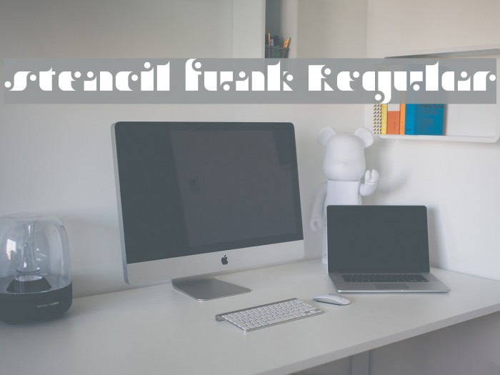 stencil funk Regular Font examples