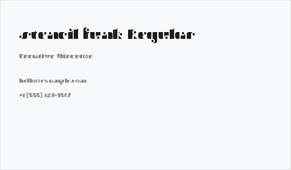 stencil funk Regular Business Card