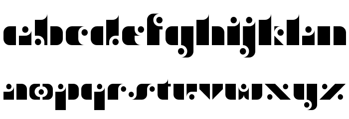 stencil funk Regular Font LOWERCASE