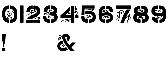 stencil gothic Font OTHER CHARS