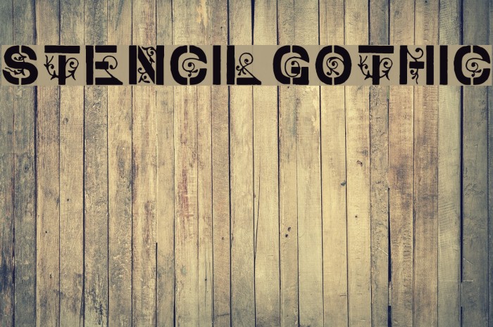 stencil gothic Font examples