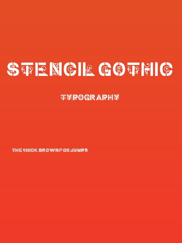 stencil gothic Poster