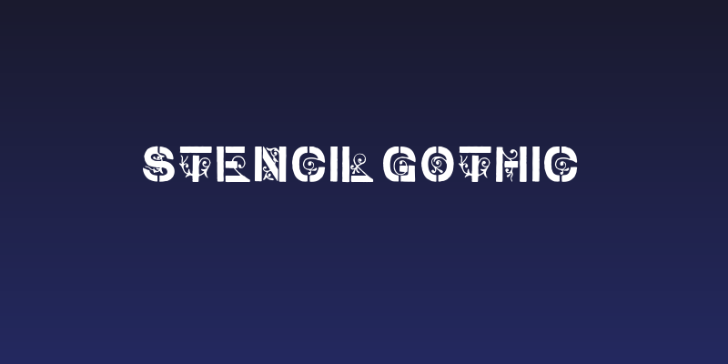 stencil gothic Social Header