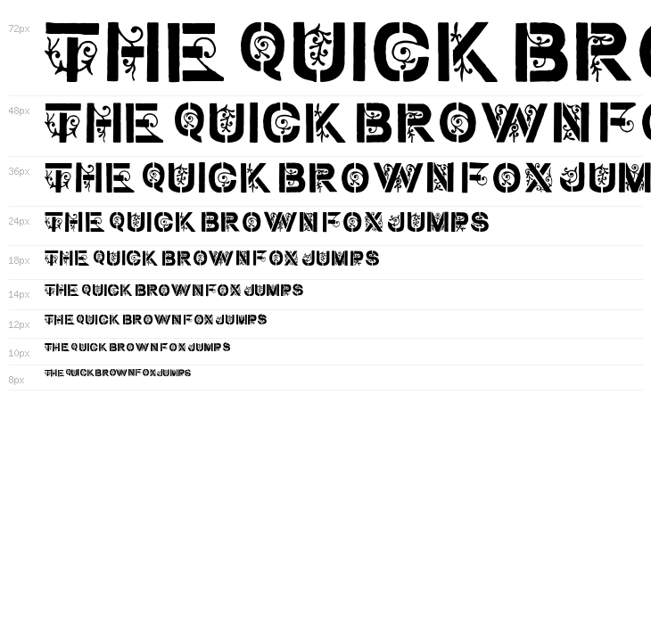 stencil gothic Waterfall