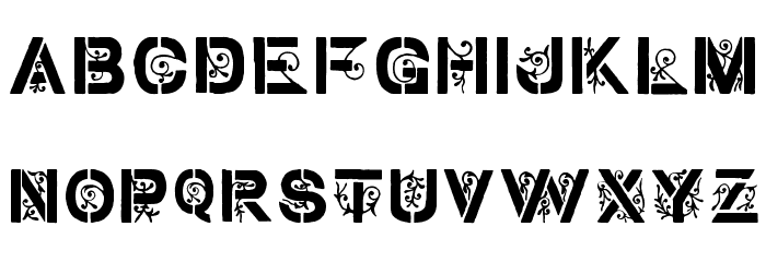 stencil gothic Font LOWERCASE