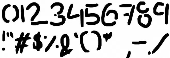 stencil pencil Font OTHER CHARS