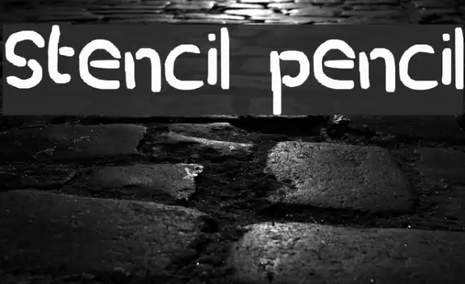 stencil pencil Font examples