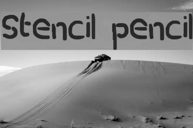 stencil pencil Font examples