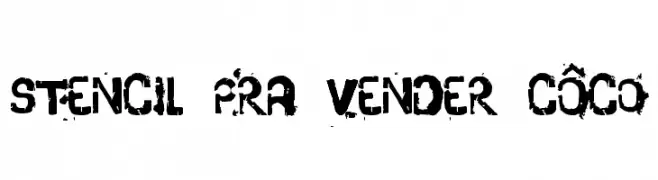 stencil pra vender côco  Frei Schriftart Herunterladen