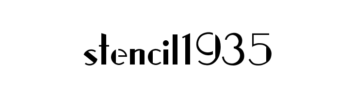stencil1935  les polices de caractères gratuit tlcharger