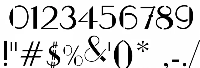 stencil1935 Font OTHER CHARS