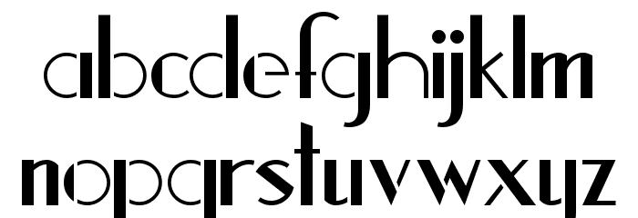 stencil1935 Font LOWERCASE