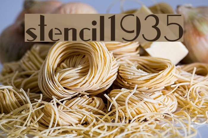 stencil1935 Font examples