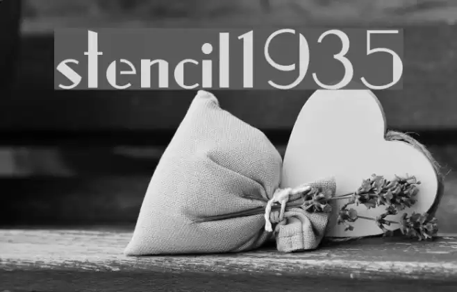stencil1935 Font examples