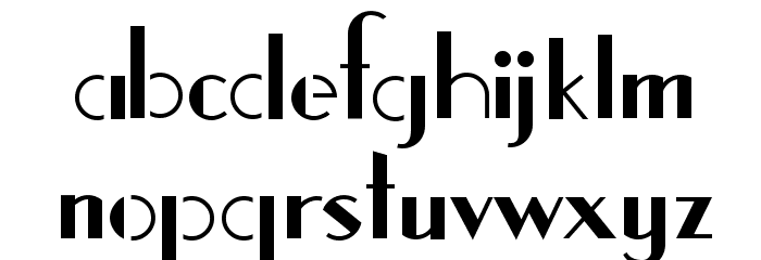 stencil1935 Font LOWERCASE