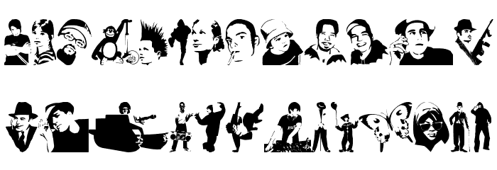 stencilddtown Font LOWERCASE