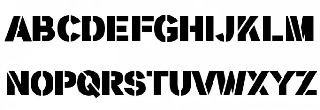 stencilla Schriftart Groß