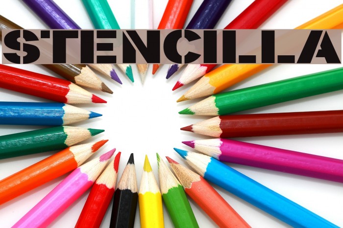stencilla Font examples
